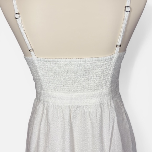 NWT J. Crew white Tie-Front Spaghetti Strap Maxi Dress. 0125 - Picture 4 of 7